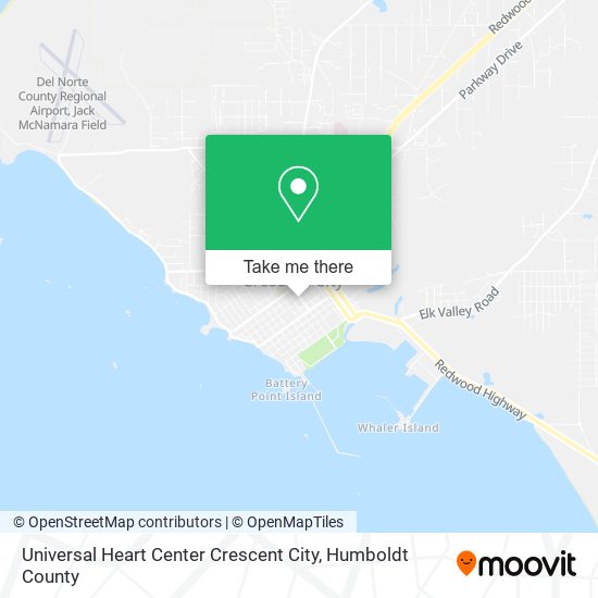 Universal Heart Center Crescent City map