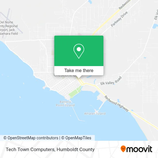 Tech Town Computers map