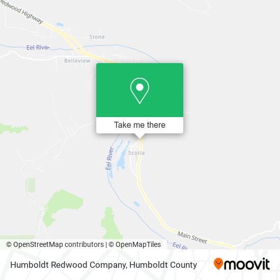 Mapa de Humboldt Redwood Company