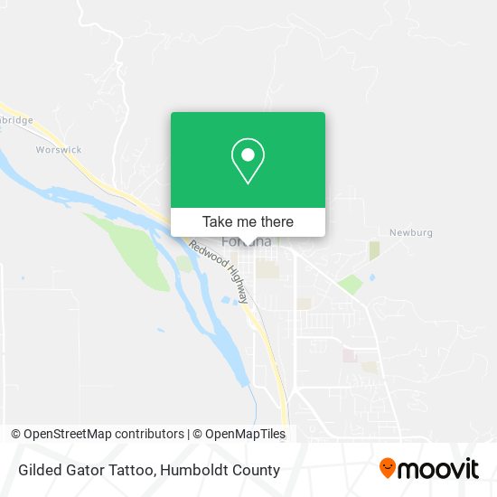 Gilded Gator Tattoo map