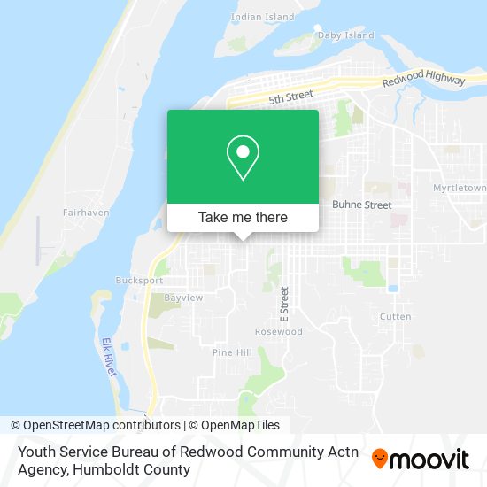 Youth Service Bureau of Redwood Community Actn Agency map