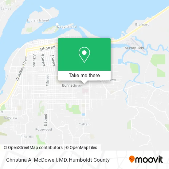 Christina A. McDowell, MD map