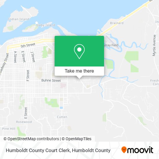 Humboldt County Court Clerk map