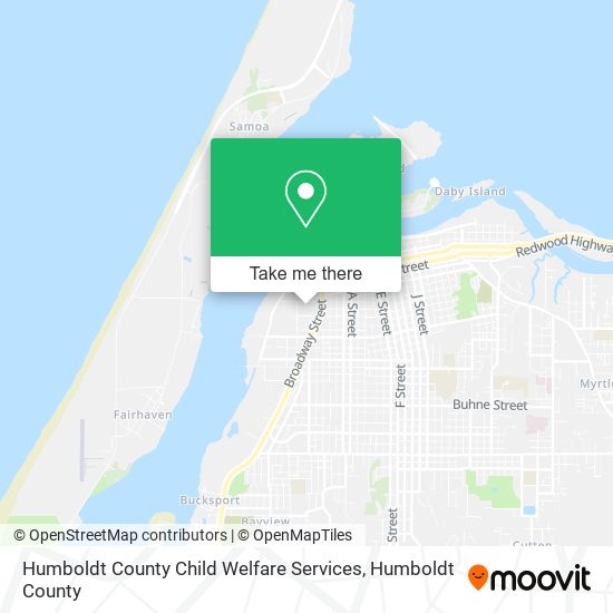 Humboldt County Child Welfare Services map