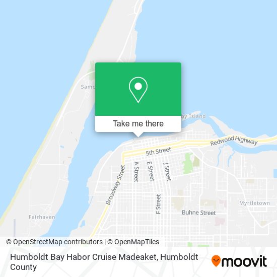 Mapa de Humboldt Bay Habor Cruise Madeaket