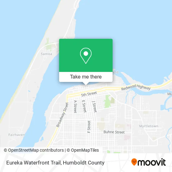 Eureka Waterfront Trail map