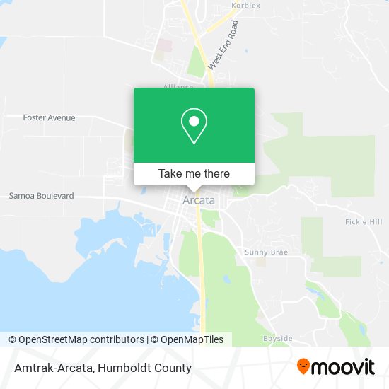 Mapa de Amtrak-Arcata