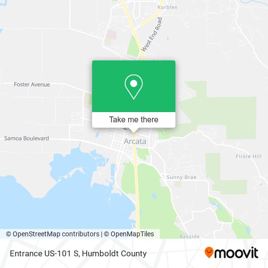 Entrance US-101 S map