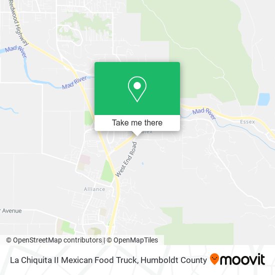 Mapa de La Chiquita II Mexican Food Truck