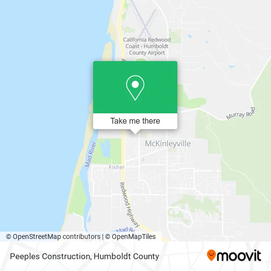 Peeples Construction map