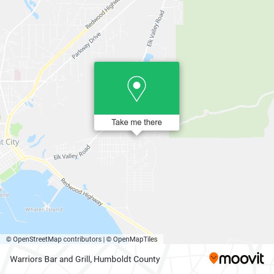 Warriors Bar and Grill map