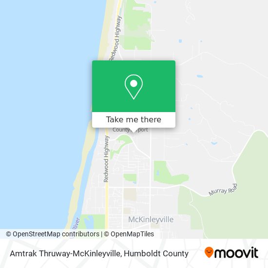 Mapa de Amtrak Thruway-McKinleyville