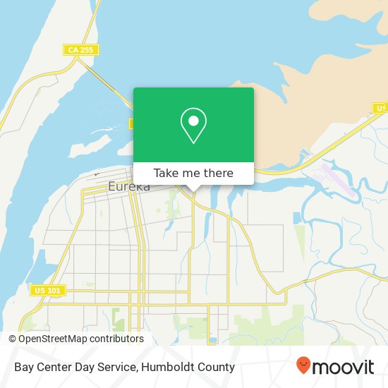 Bay Center Day Service map