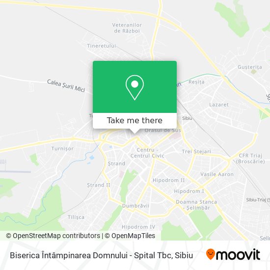 Biserica Întâmpinarea Domnului - Spital Tbc map