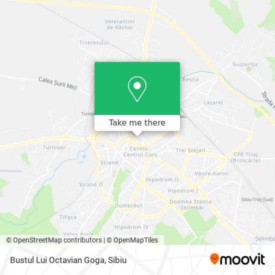 Bustul Lui Octavian Goga map