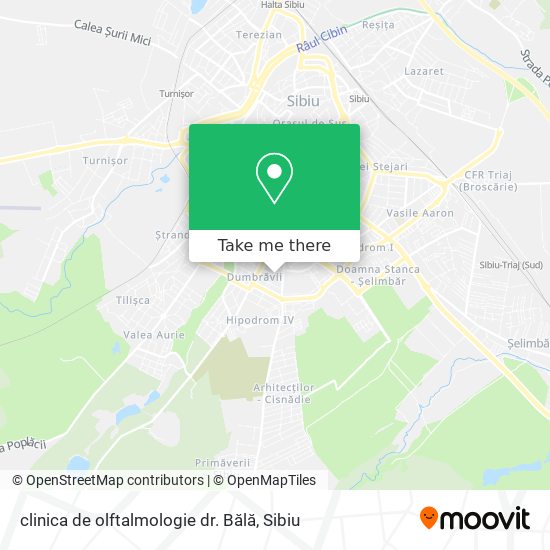 clinica de olftalmologie dr. Bălă map