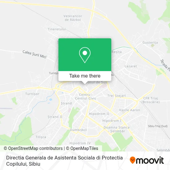 Directia Generala de Asistenta Sociala di Protectia Copilului map