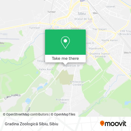 Gradina Zoologică Sibiu map