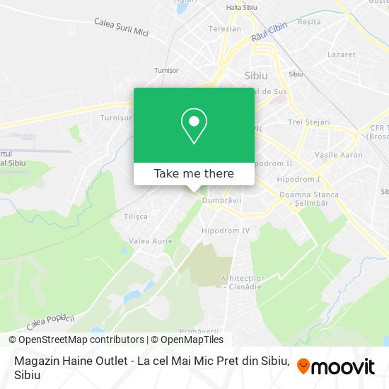 Magazin Haine Outlet - La cel Mai Mic Pret din Sibiu map
