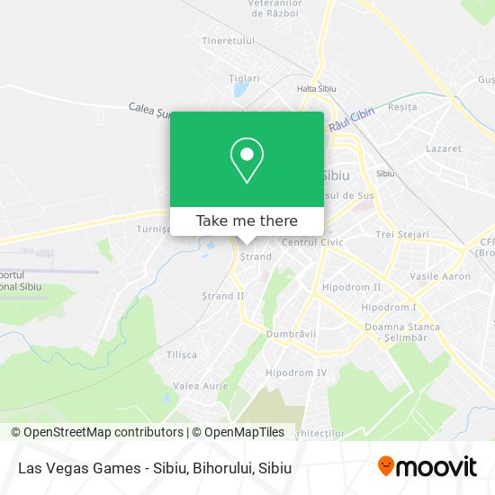 Las Vegas Games - Sibiu, Bihorului map