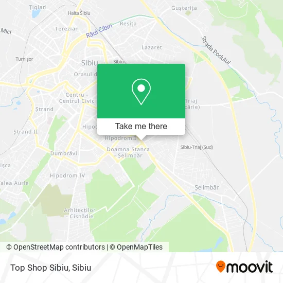 Top Shop Sibiu map