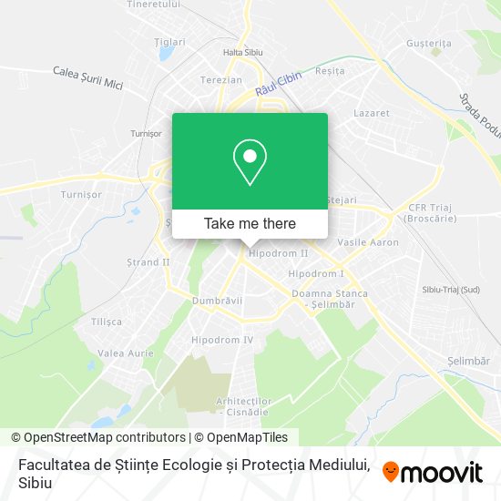 Facultatea de Științe Ecologie și Protecția Mediului map