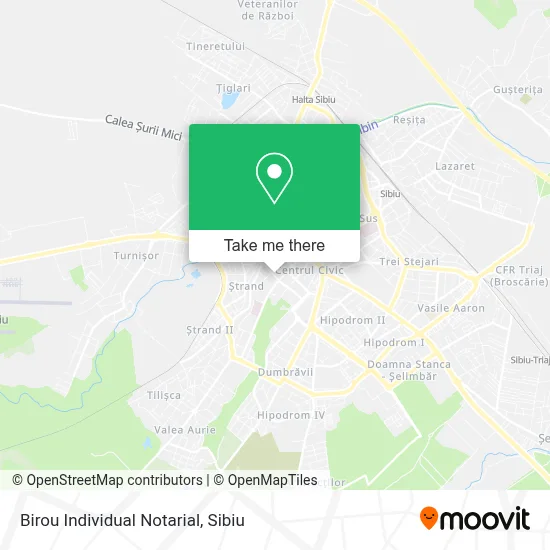 Birou Individual Notarial map