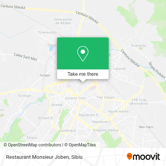 Restaurant Monsieur Joben map