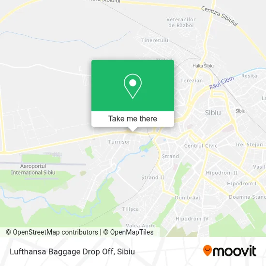 Lufthansa Baggage Drop Off map