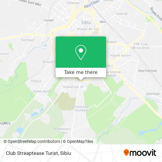 Club Streaptease Turist map