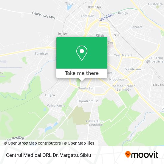 Centrul Medical ORL Dr. Vargatu map
