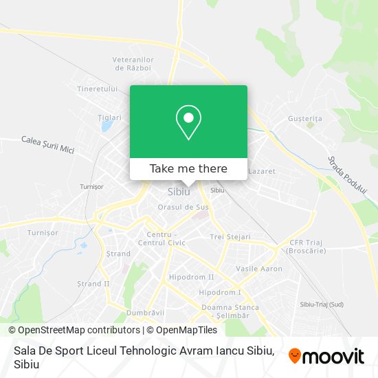 Sala De Sport Liceul Tehnologic Avram Iancu Sibiu map