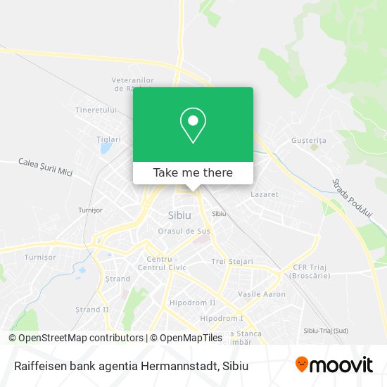 Raiffeisen bank agentia Hermannstadt map