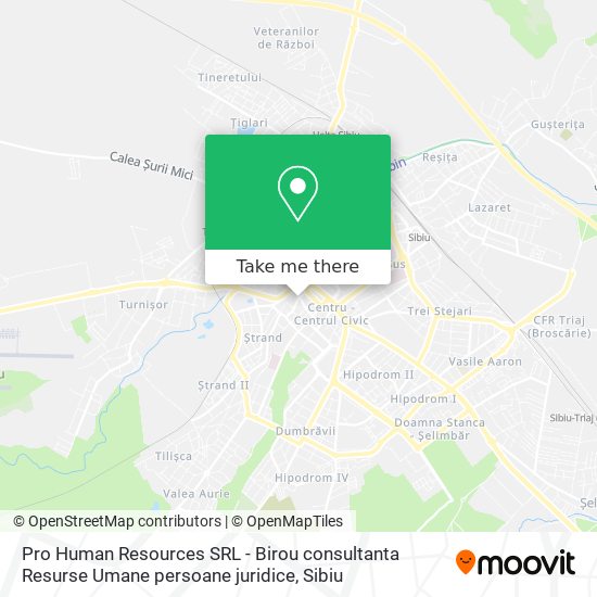 Pro Human Resources SRL - Birou consultanta Resurse Umane persoane juridice map