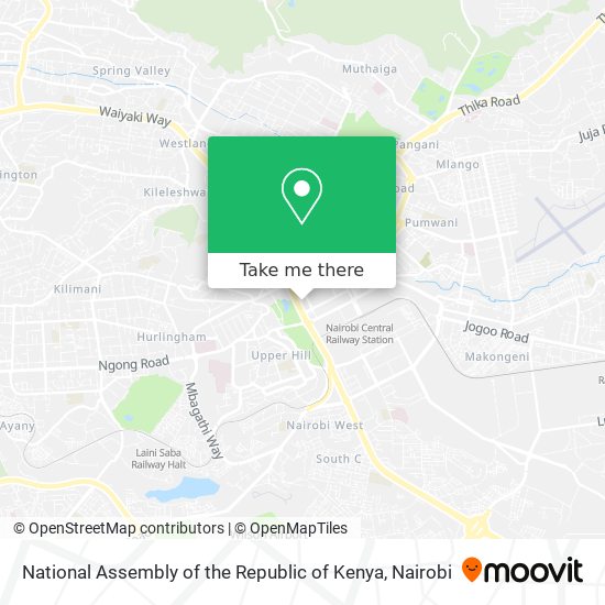 National Assembly of the Republic of Kenya map