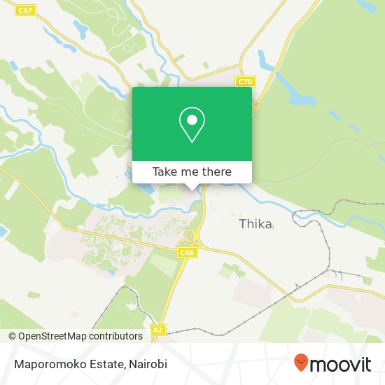 Maporomoko Estate map
