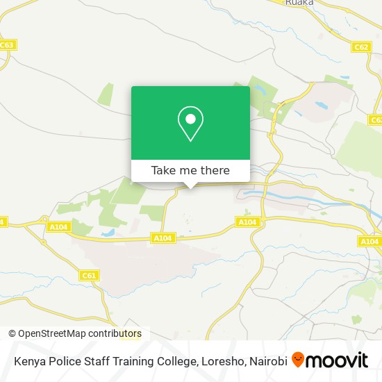Kenya Police Staff Training College, Loresho map