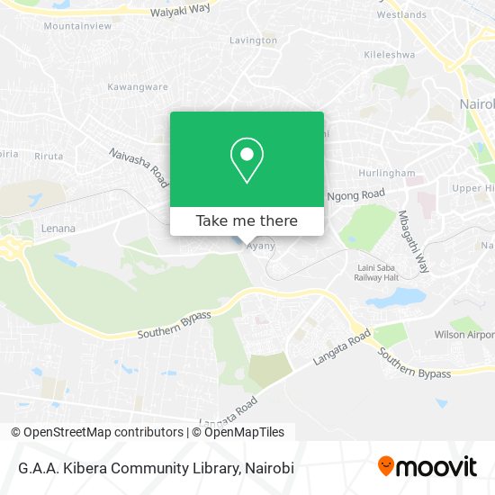 G.A.A. Kibera Community Library map
