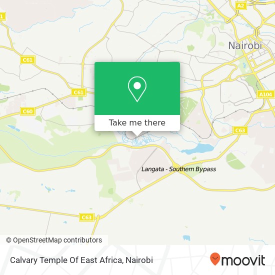 Calvary Temple Of East Africa map