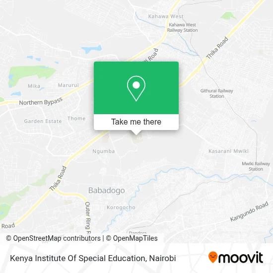Kenya Institute Of Special Education map
