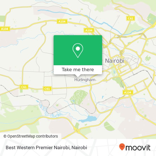 Best Western Premier Nairobi map
