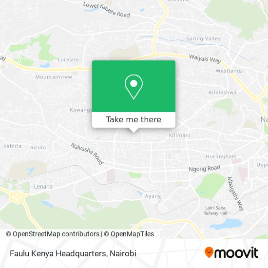Faulu Kenya Headquarters map
