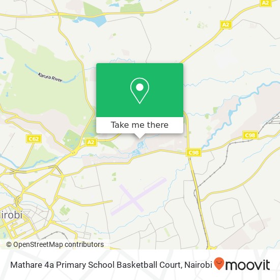 Mathare 4a Primary School Basketball Court map