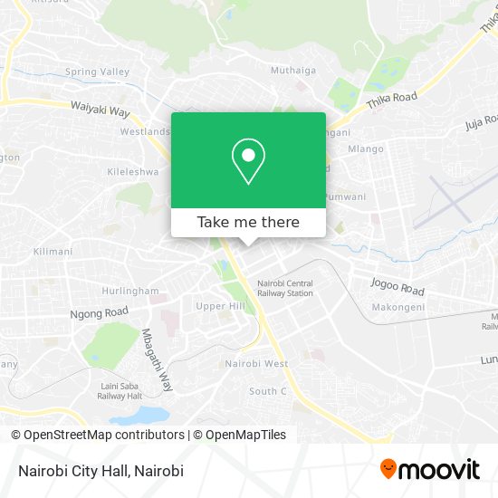 Nairobi City Hall map