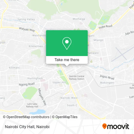 Nairobi City Hall map