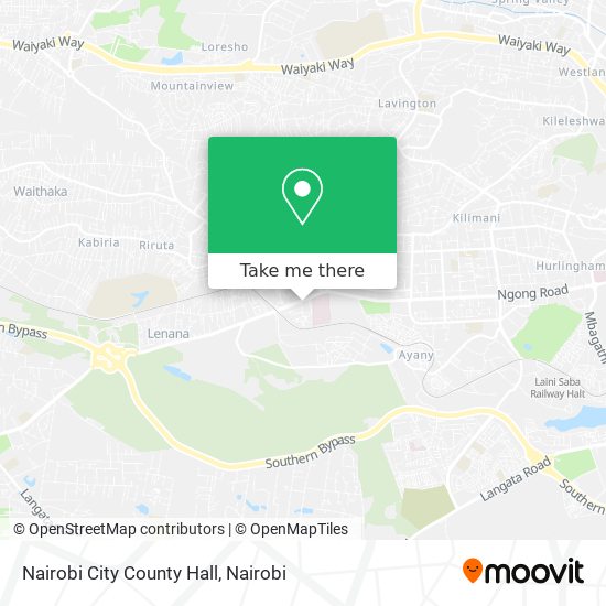 Nairobi City County Hall map