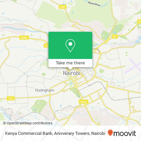 Kenya Commercial Bank, Anivverary Towers map