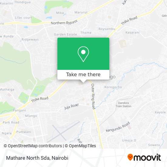 Mathare North Sda map