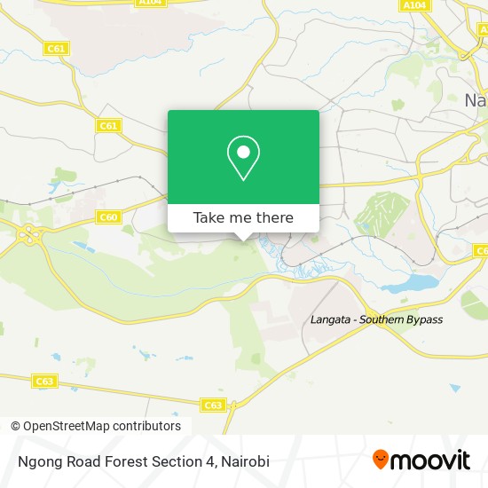 Ngong Road Forest Section 4 map