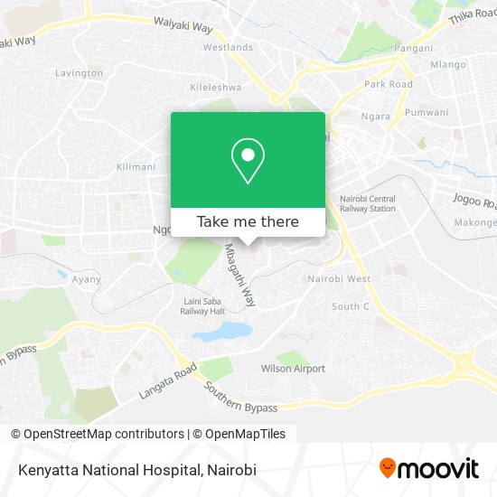 Kenyatta National Hospital map